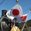 大井川鐵道の千頭駅で蒸気機関車の転車作業を撮影する